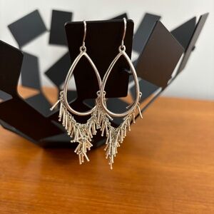 Ann Taylor Vintage Silver Fringe Wire Earrings